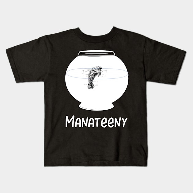 Sea Creature Manatee Manateeny Kids T-Shirt by StacysCellar